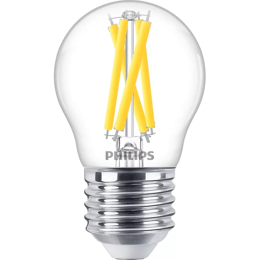LED žiarovka E27 Ball P45 3,4W = 40W 470lm 2200-2700K Warm CRI90 FILAMENT Dimmable WarmGlow Philips