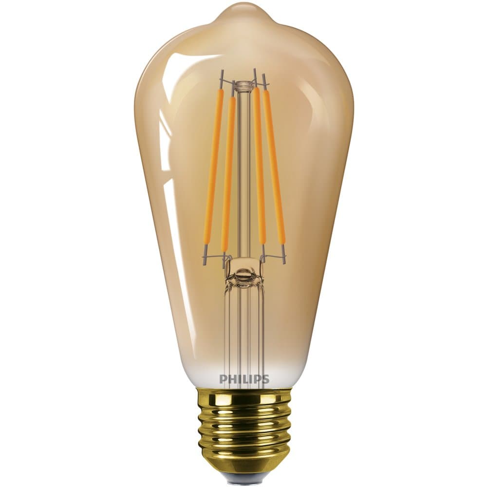 LED Edison E27 ST64 7W = 40W 470lm 1800K teplé vlákno jantárová žiarovka PHILIPS