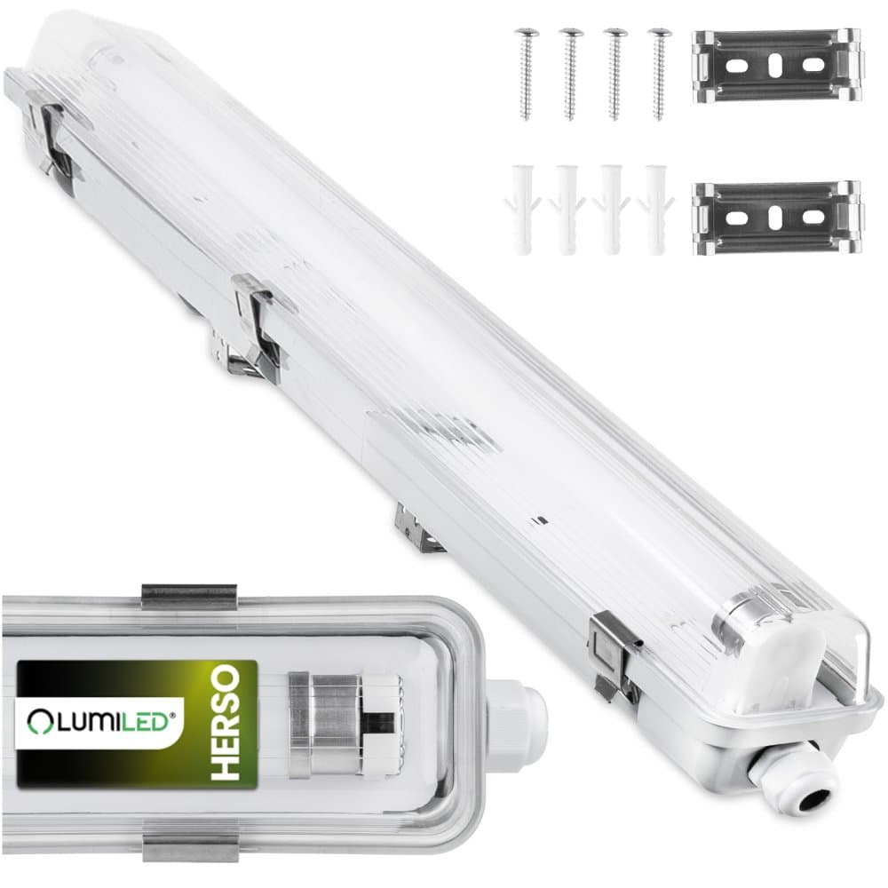 Hermetické LED svietidlo prachotesné 60cm T8 G13 IP65 HERSO Lumiled 1