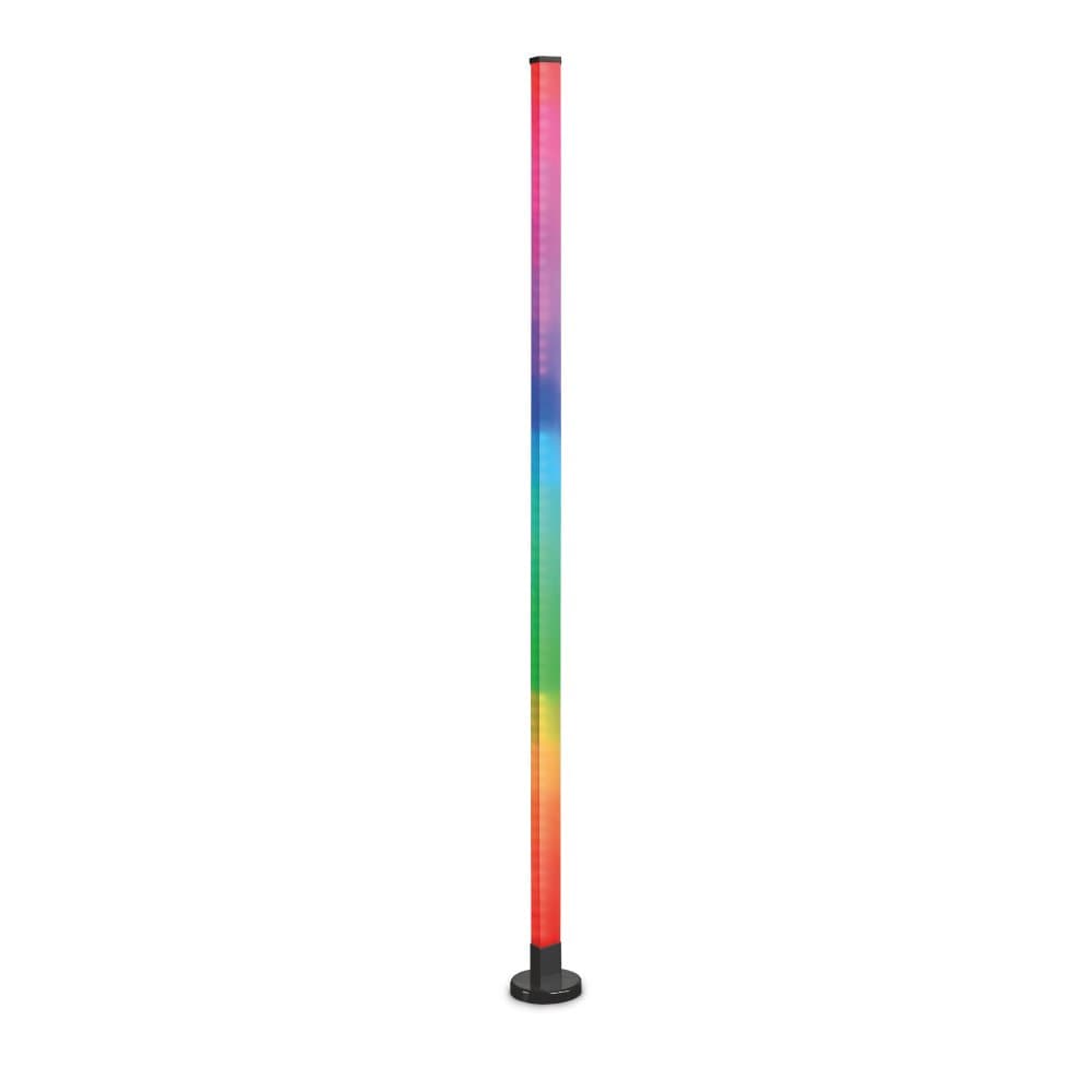 Stojacia lampa podlahová 10W RGB 6500K LED 250lm 360° 150cm čierna diaľkové ovládanie Videx