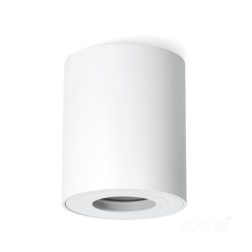 HALOGEN Vodotesná hliníková SPOT TUBA 95mm IP44 Biela AQUARIUS ROUND Kobi