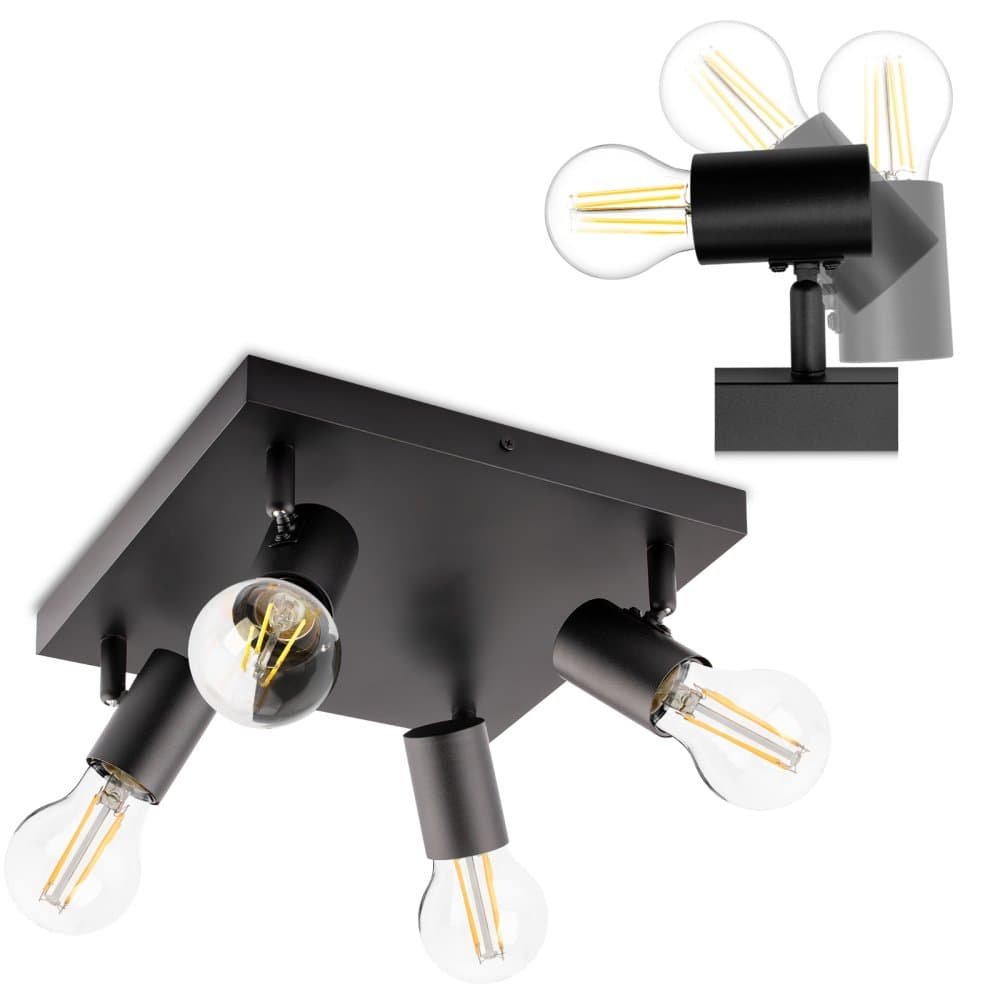 Stropné svietidlo 4x E27 GLASA LUMILED
