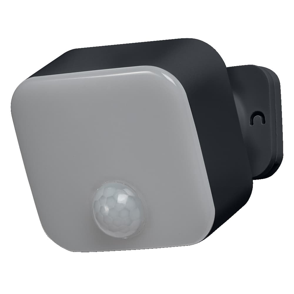 Vonkajšie nástenné svietidlo LED so senzorom pohybu a súmraku 3W 150lm 3000K teplá stmievateľná nastaviteľná sivá USB-C IP54 Endura Osram