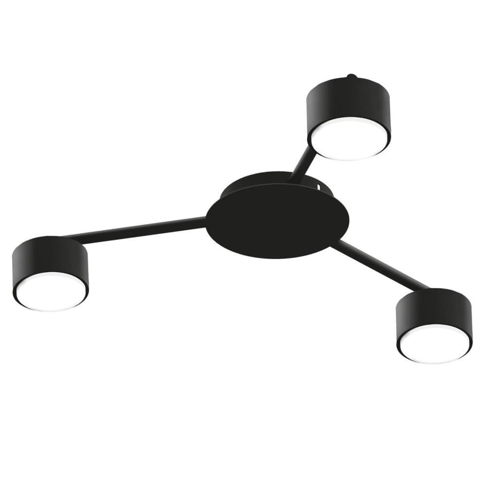 Stropná lampa zapustená 3x GX53 LED čierna moderná Videx 1