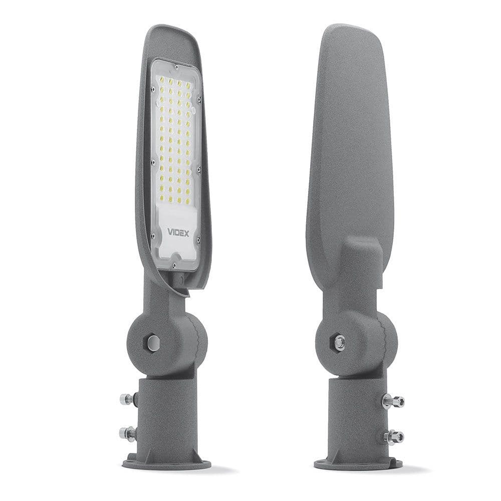 Pouličná lampa LED 30W 2700lm 5000K neutrálna 130° 0, 14A sivá VIDEX 1