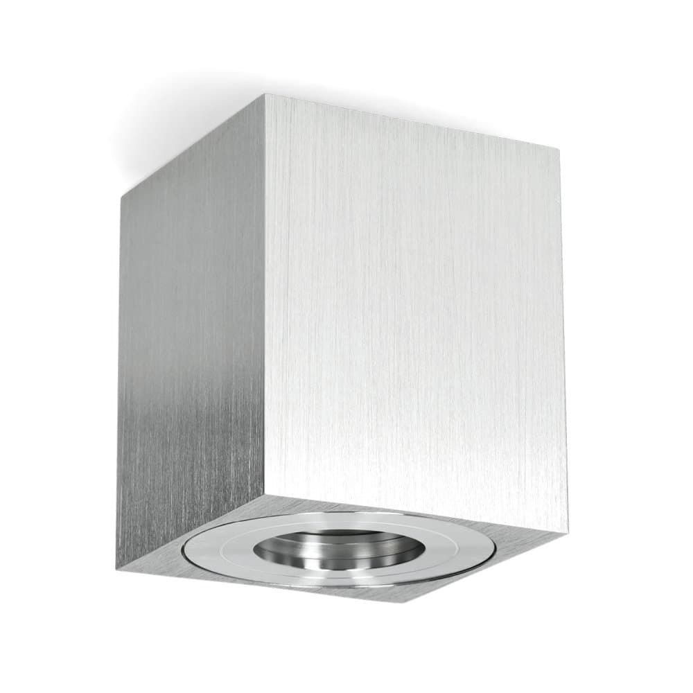 HALOGEN Vodotesná hliníková SPOT TUBA 95mm IP44 Chróm AQUARIUS SQUARE Kobi 1