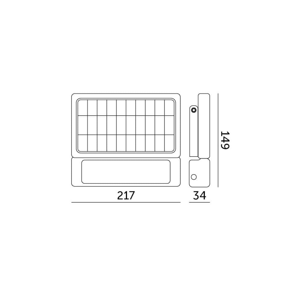 Solárne LED reflektory HALOGEN MHC 5W 4000K 500lm KOBI Senzor pohybu