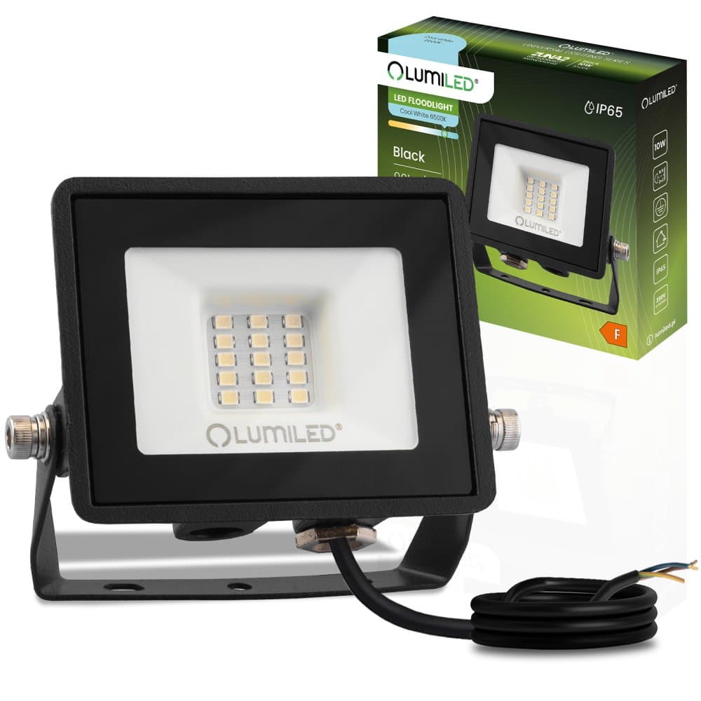 LED reflektor ZUNA2 10W 900lm 6500K IP65 Black LUMILED