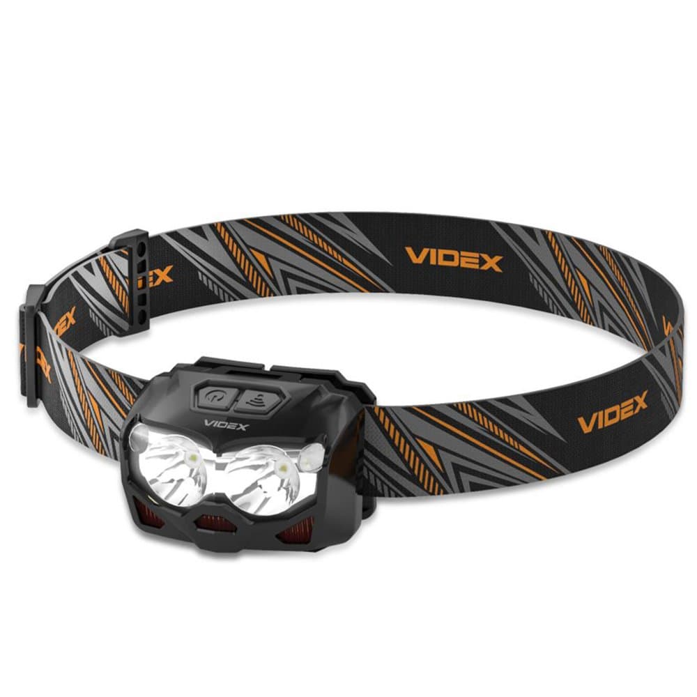 Čelová akumulátorová LED baterka 10W 500lm so senzorom pohybu 6 režimov USB-C vodotesná IP65 Videx