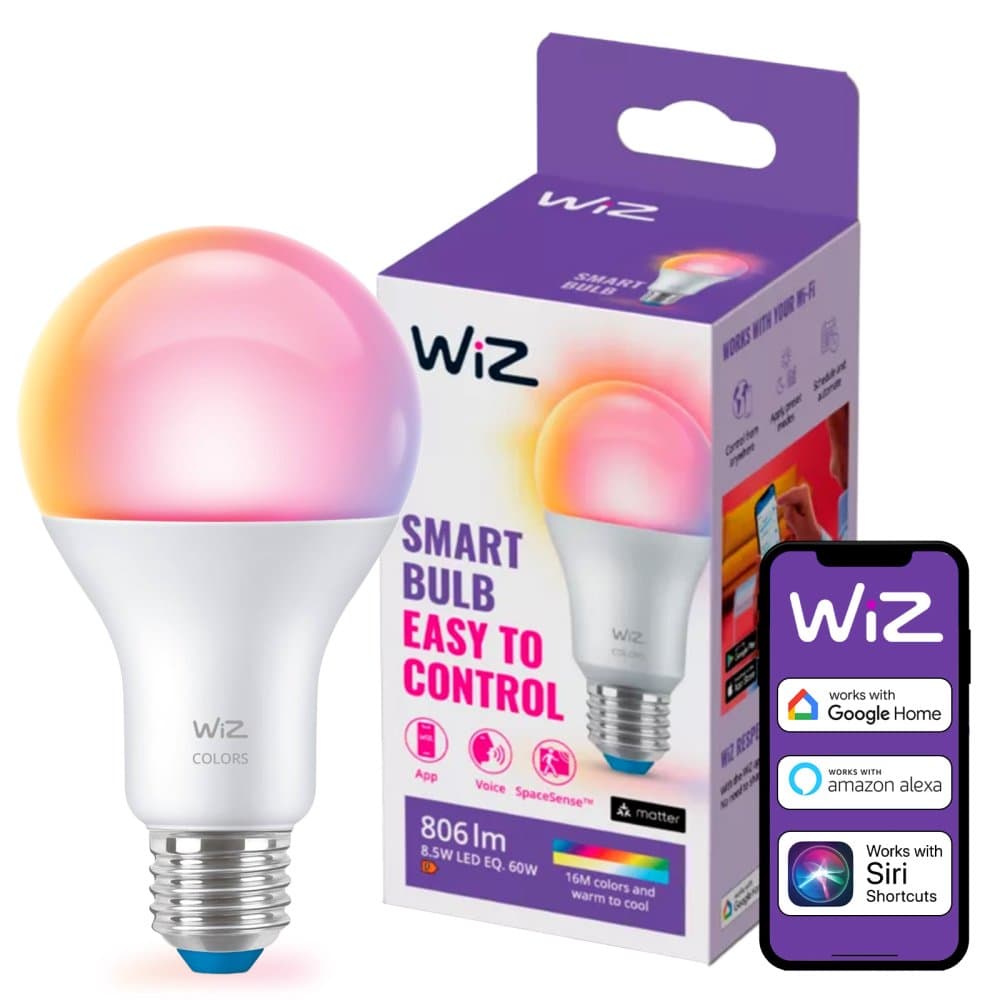 LED žiarovka E27 A60 8,5W = 60W 806lm 2200-6500K RGB + TW Smart SMART WiFi Bluetooth App WiZ 1
