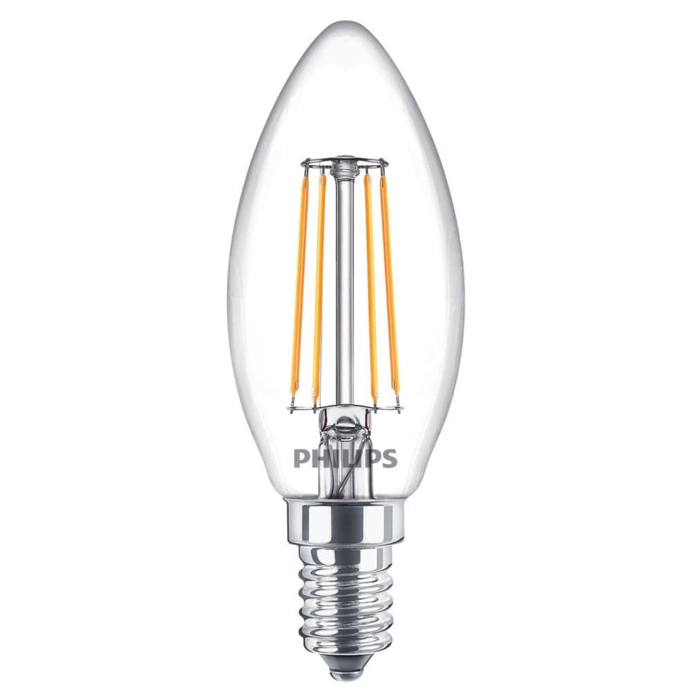 LED žiarovka E14 B35 4,3W = 40W 470lm 2700K Teplé vlákno PHILIPS