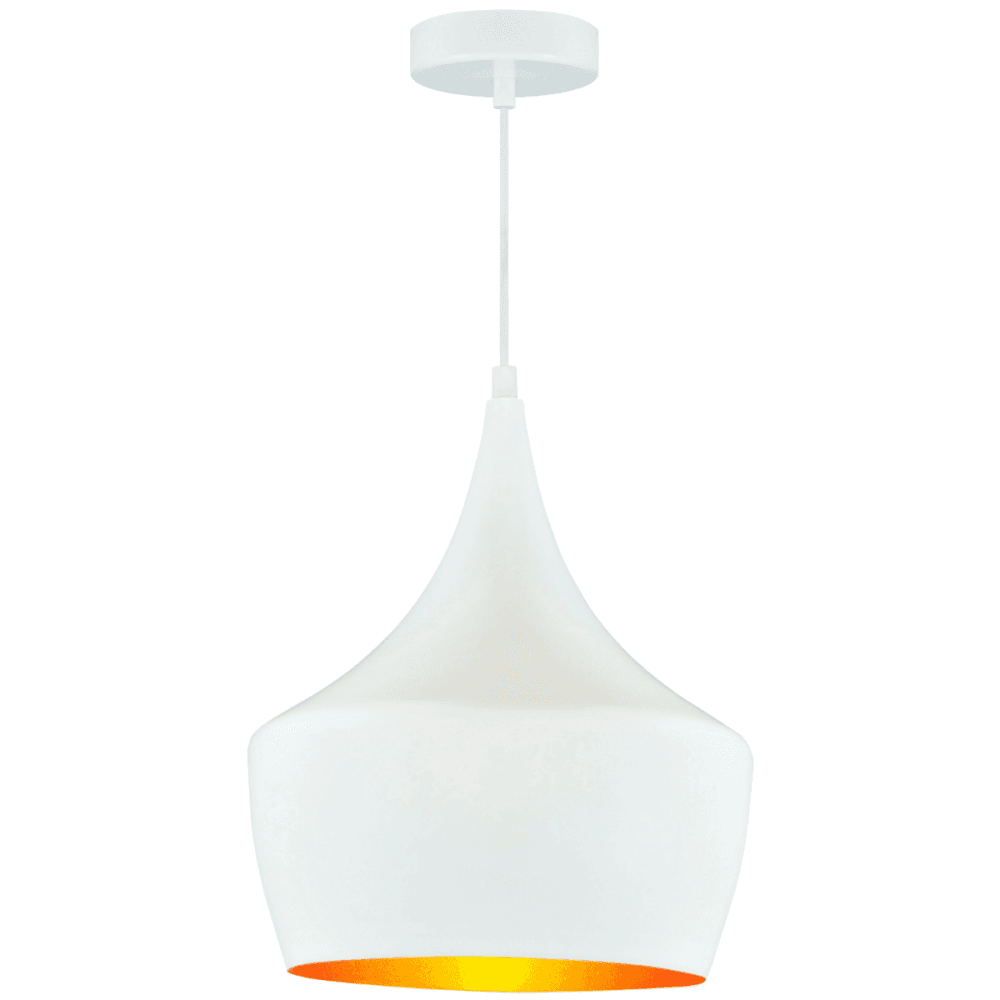 Závesná stropná lampa dekoratívna E27 biela zlatá moderná Sanico Goldlux