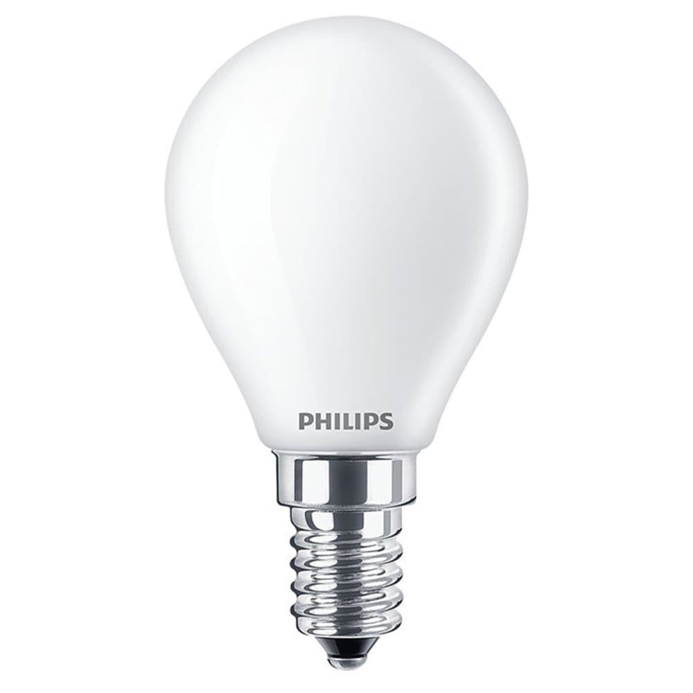 LED žiarovka guľová E14 P45 6,5W = 60W 806lm 2700K teplé vlákno Mlieko PHILIPS 1