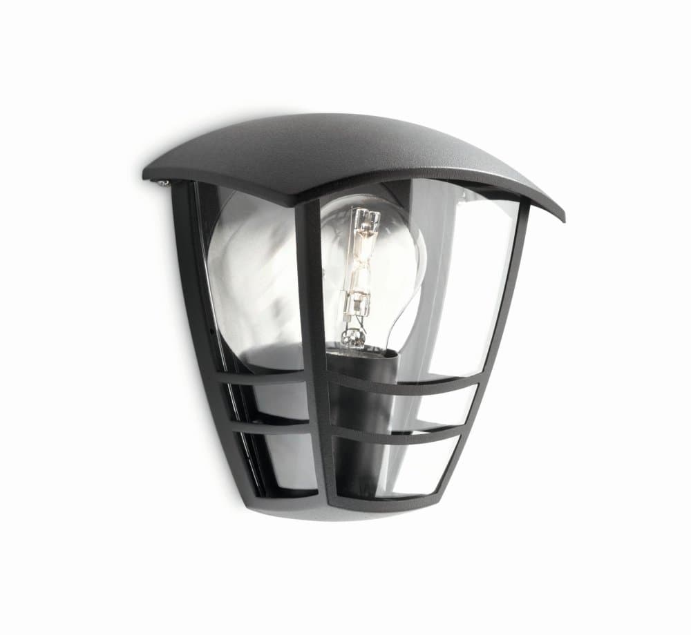 CREEK myGarden E27 IP44 Lucerna čierna PHILIPS LED fasádne svetlo