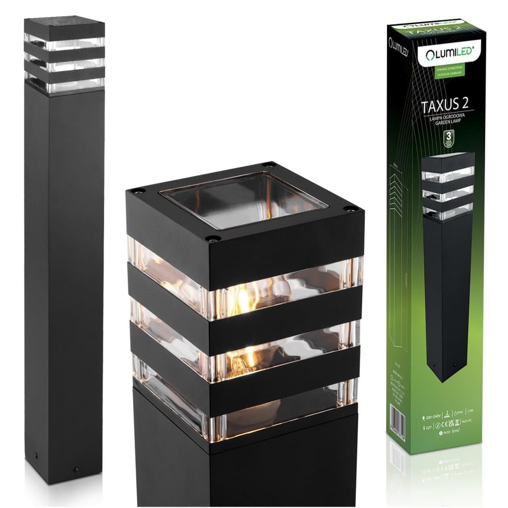 Záhradný vonkajší stojaci LED stĺp E27 12W TAXUS 2 50cm LUMILED 1