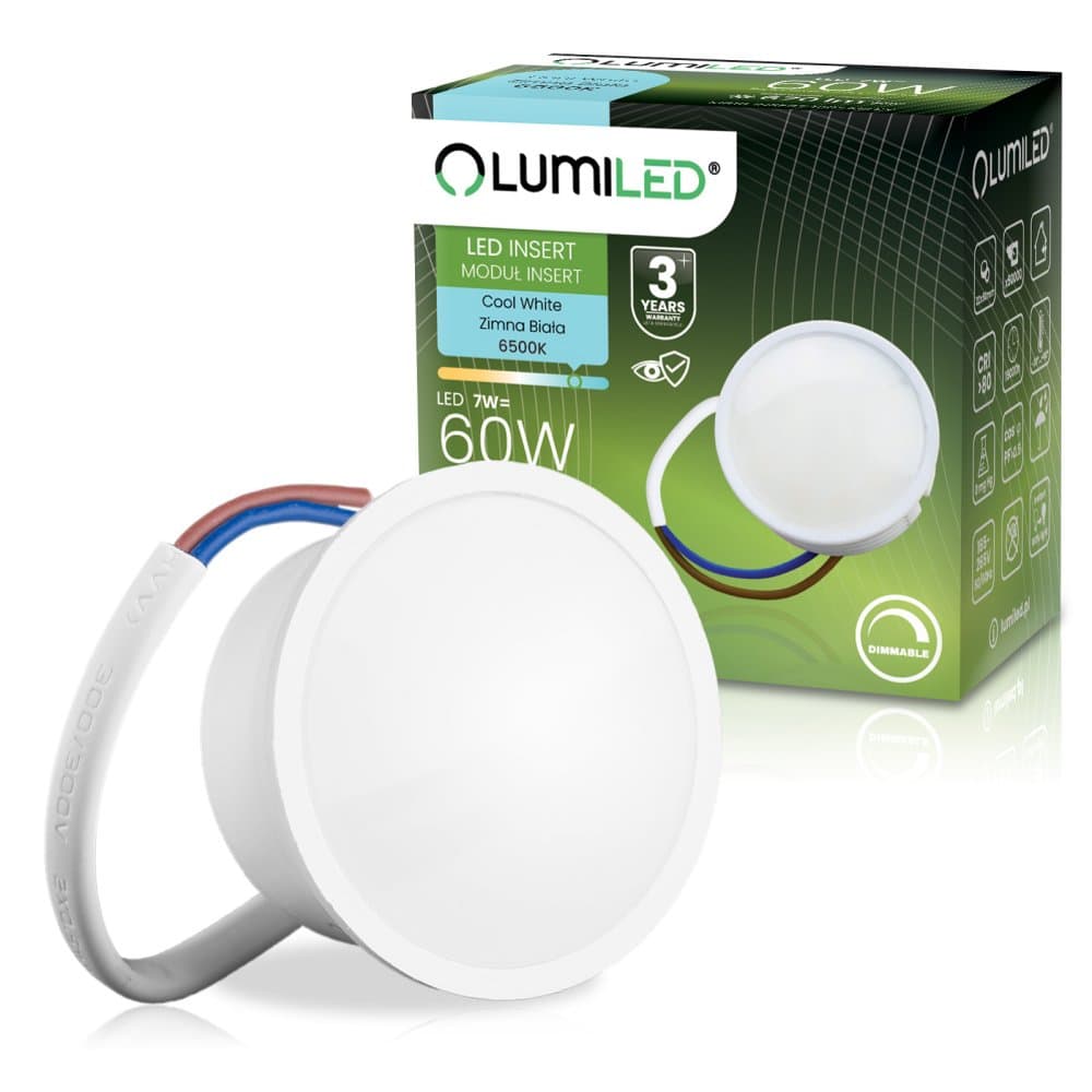 Modul LED žiarovky INSERT Reflektor 7W = 60W 670lm 6500K Studená 120° Stmievateľná LUMILED 1