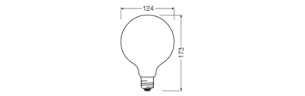 LED žiarovka G125 E27 24W = 200W 3452lm 3000K teplá 320° Value Class Ledvance 1