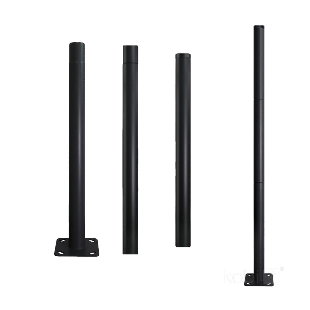 Základný skladací stĺpik na pouličné lampy 3m 60mm čierny Kobi