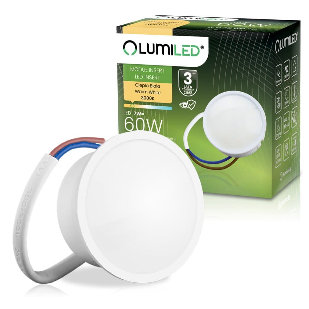 LED žiarovkový modul INSERT reflektor 7W = 60W 670lm 3000K teplá 120° LUMILED
