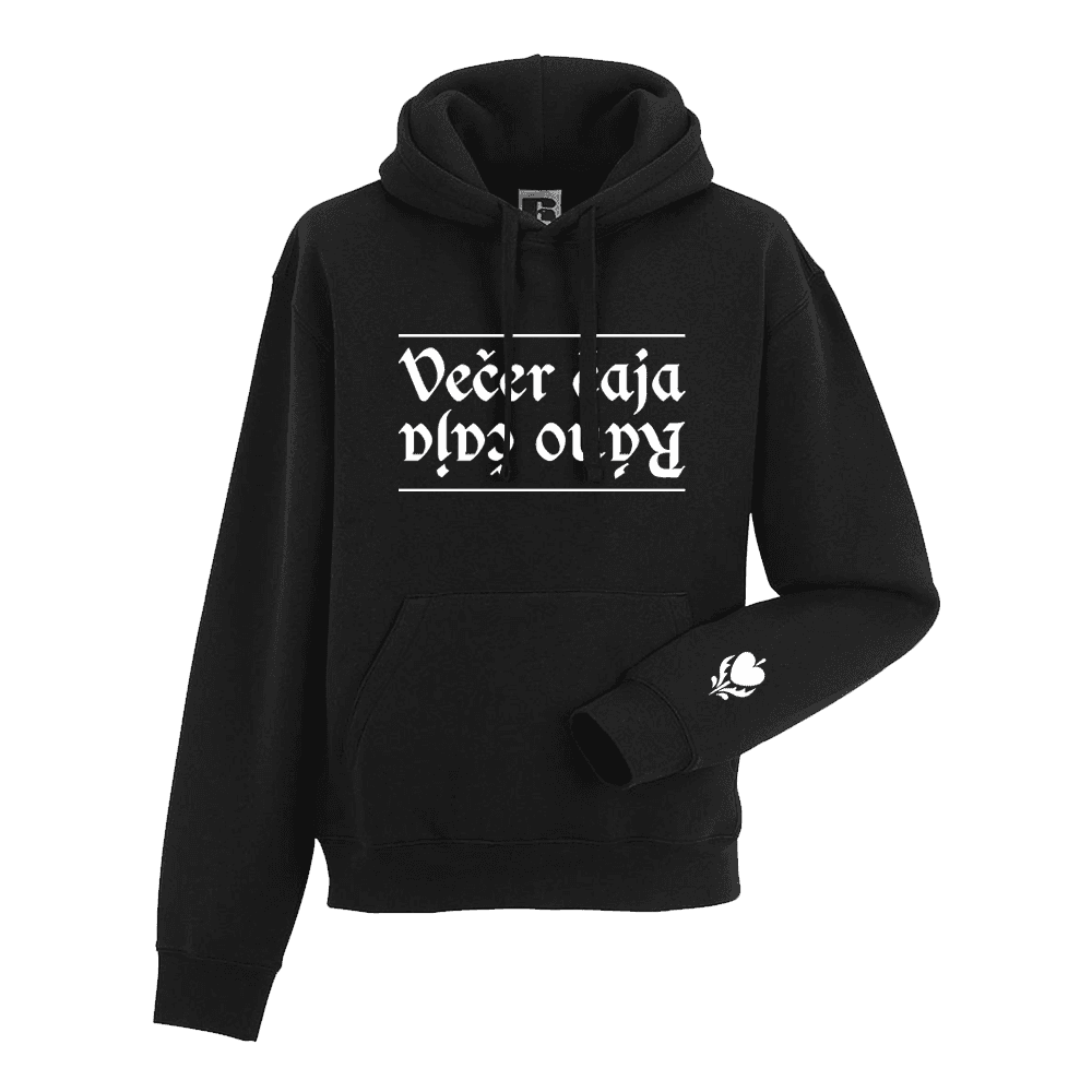 Mikina Bekim - Večer čaja, ráno čaja, Unisex,Čierna,M 1