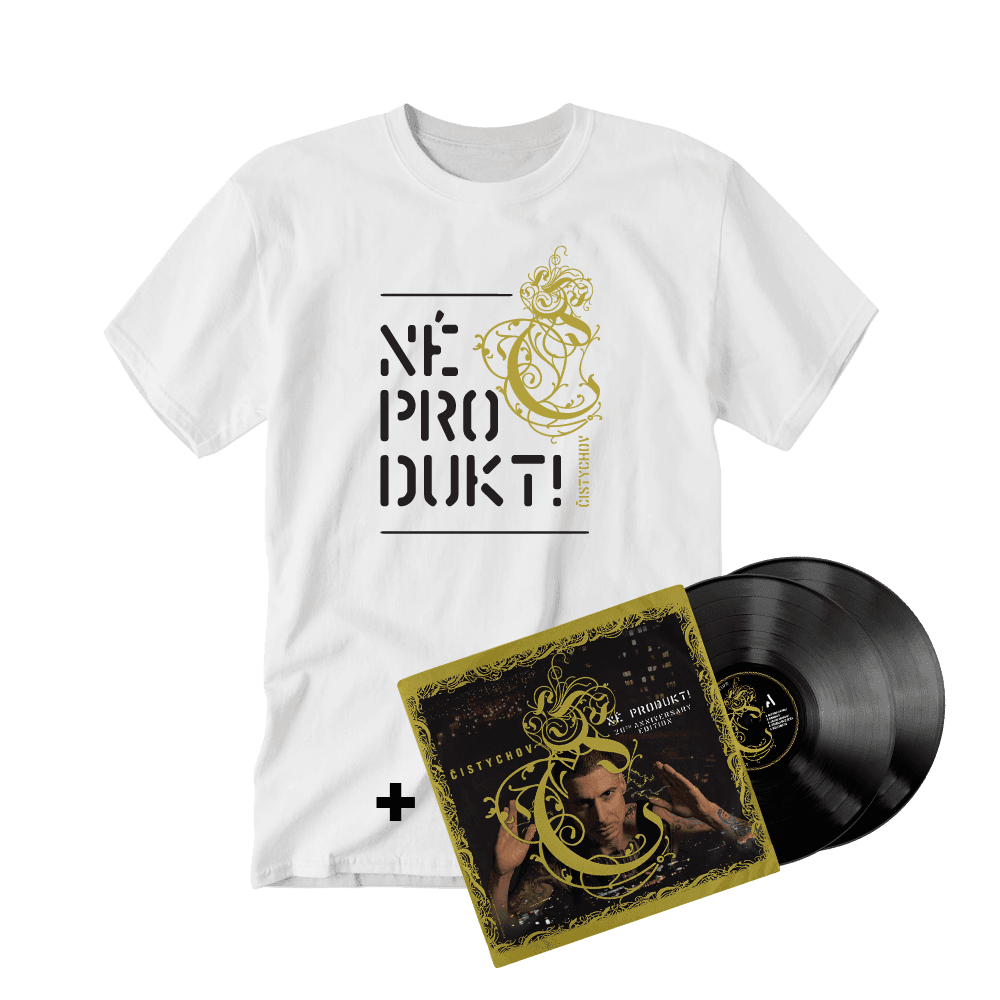 Balík Čistychov - Vinyl Né Produkt! (20th Anniversary Edition) + Tričko Né Produkt! (20th Anniversary Edition)