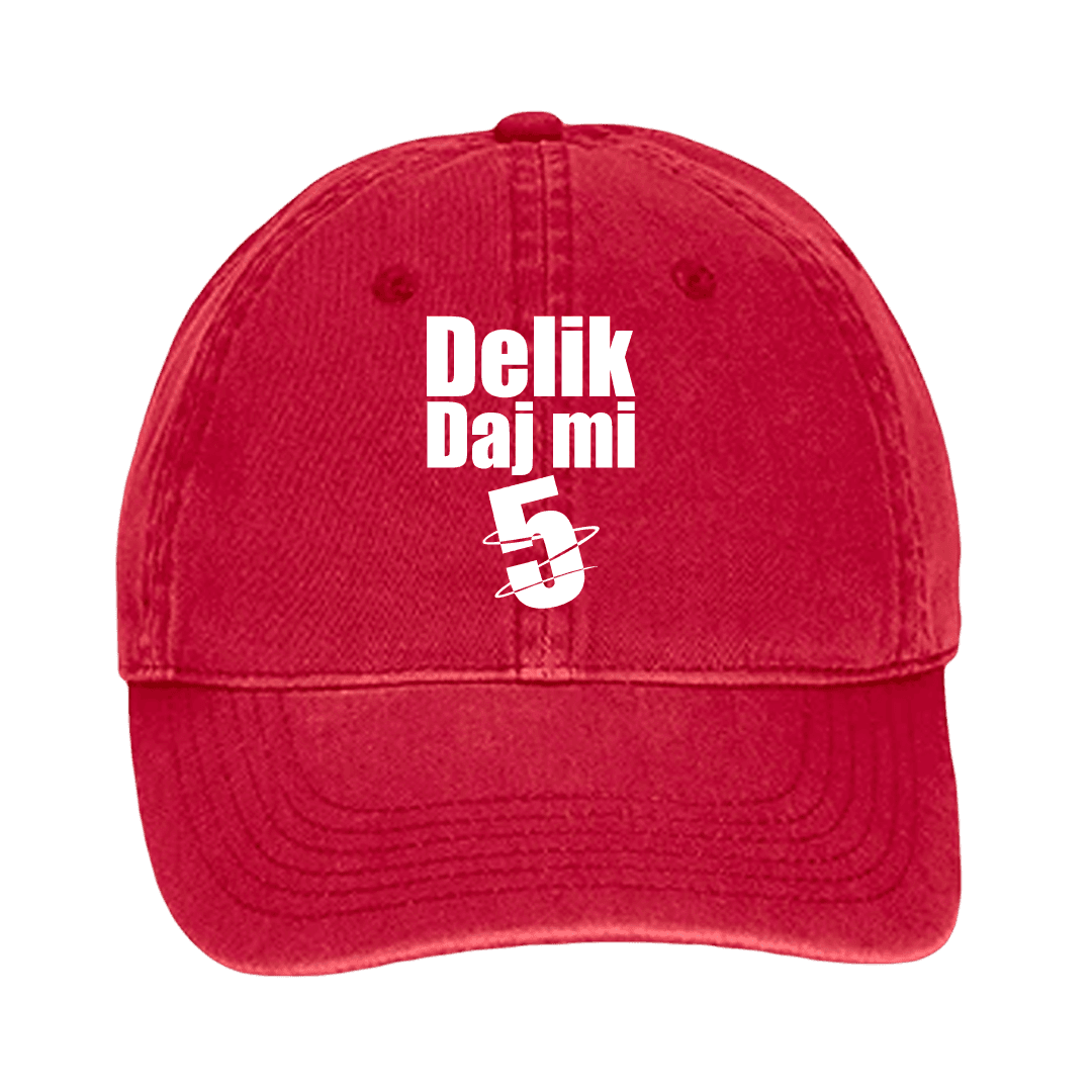 Šiltovka Delik - Daj Mi 5, Unisex,Červená,Univerzálna