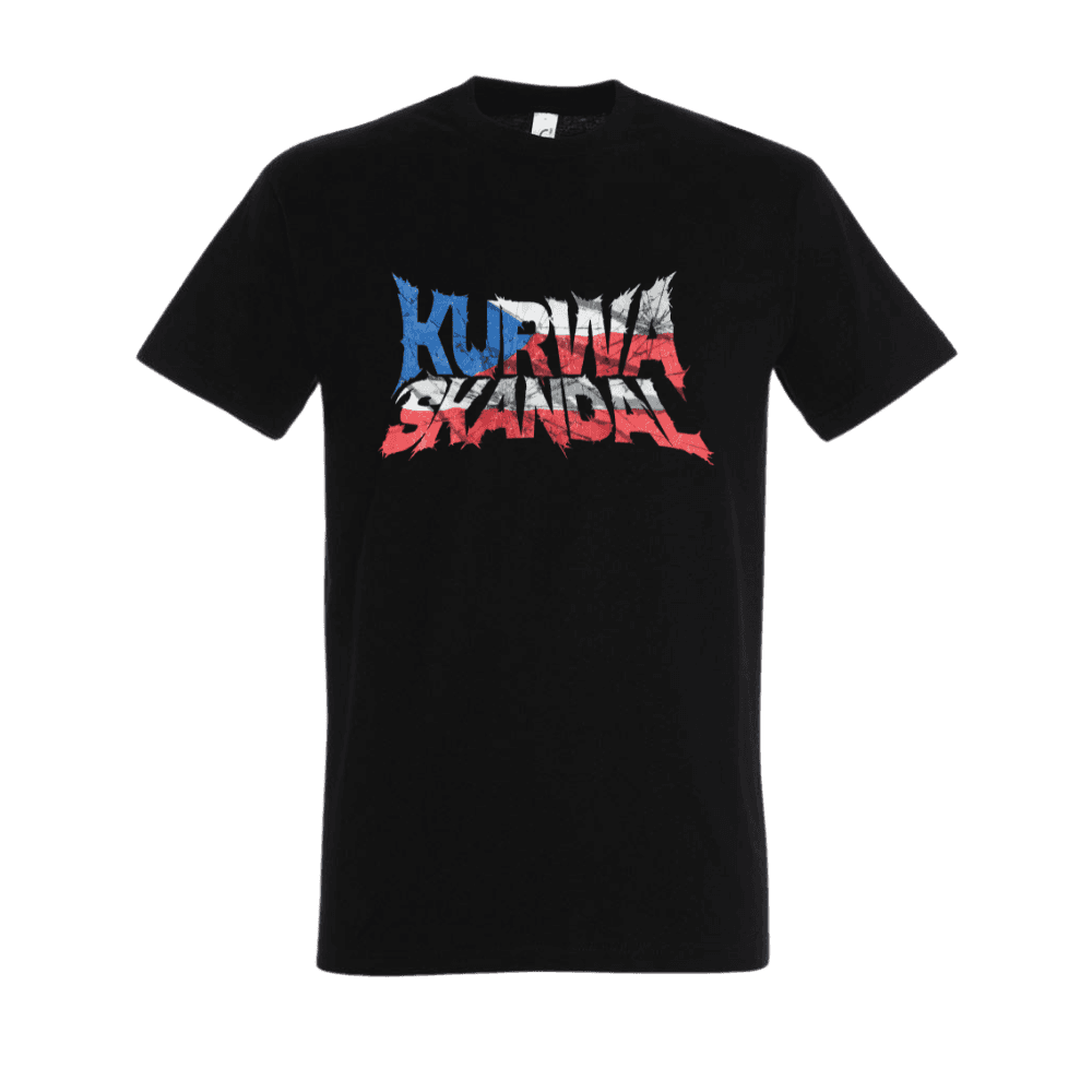 Tričko Erne100 - Kurwa skandal (basic), Unisex,Čierna,M 1