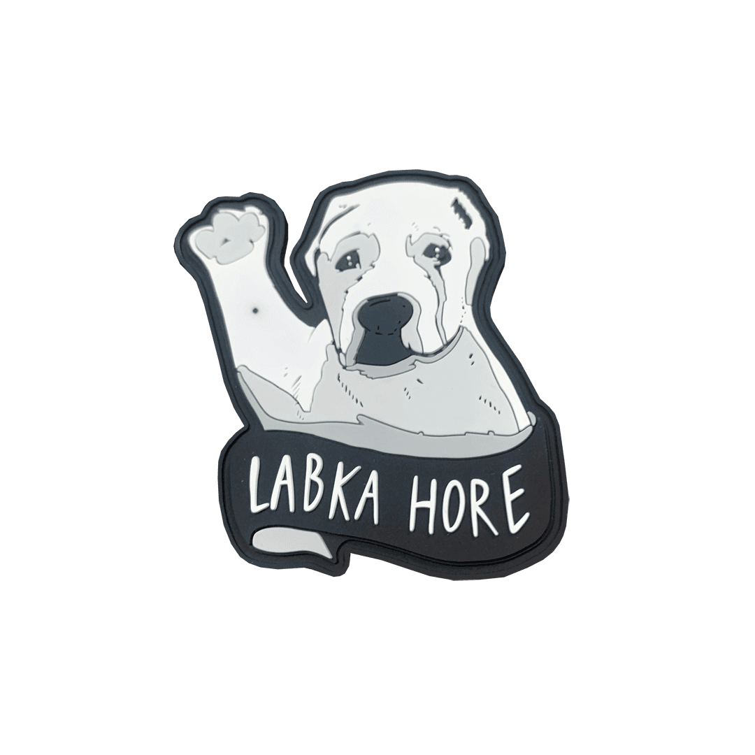 Gumenná nášivka Labka Hore - Igor 1