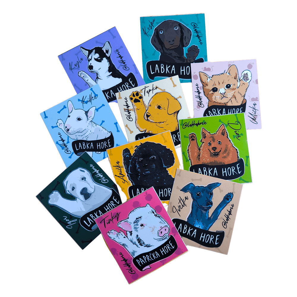 Nálepky Labka Hore - Sticker Pack 1