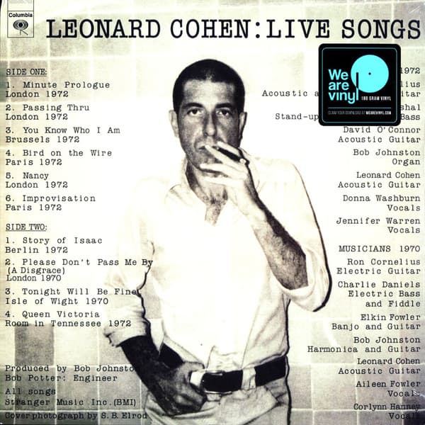 Vinyl Leonard Cohen - Live Songs 1