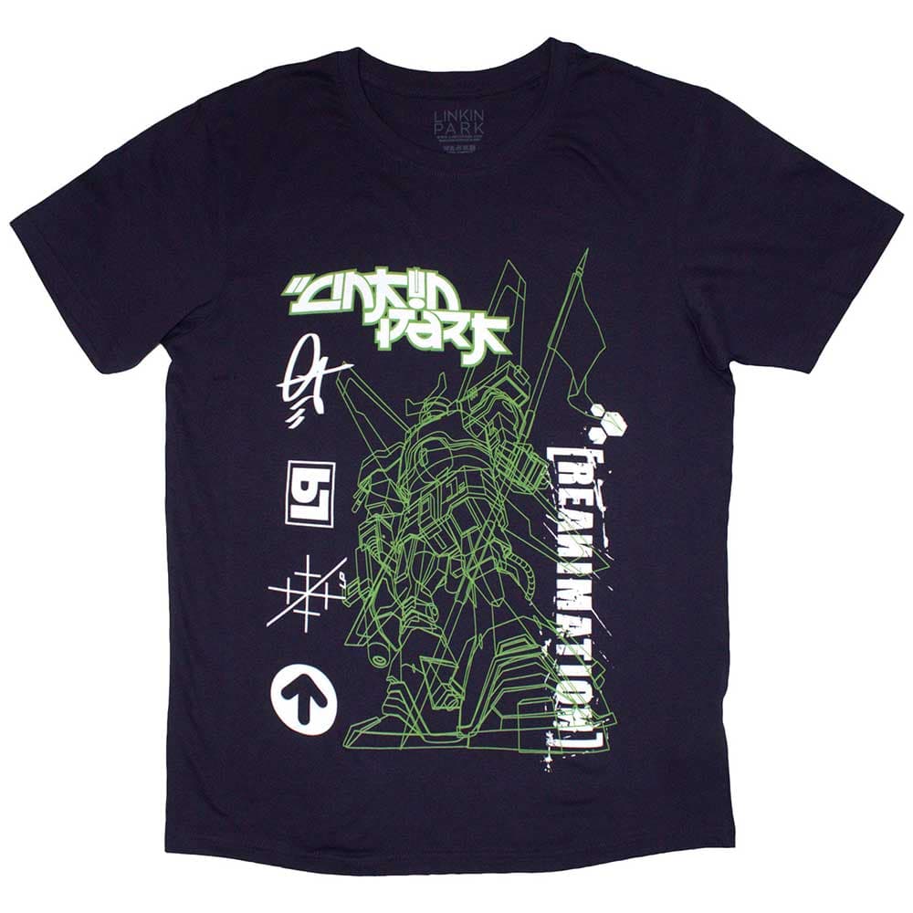 Tričko Linkin Park - Reanimation Robot Sketch, Unisex,Modrá,S