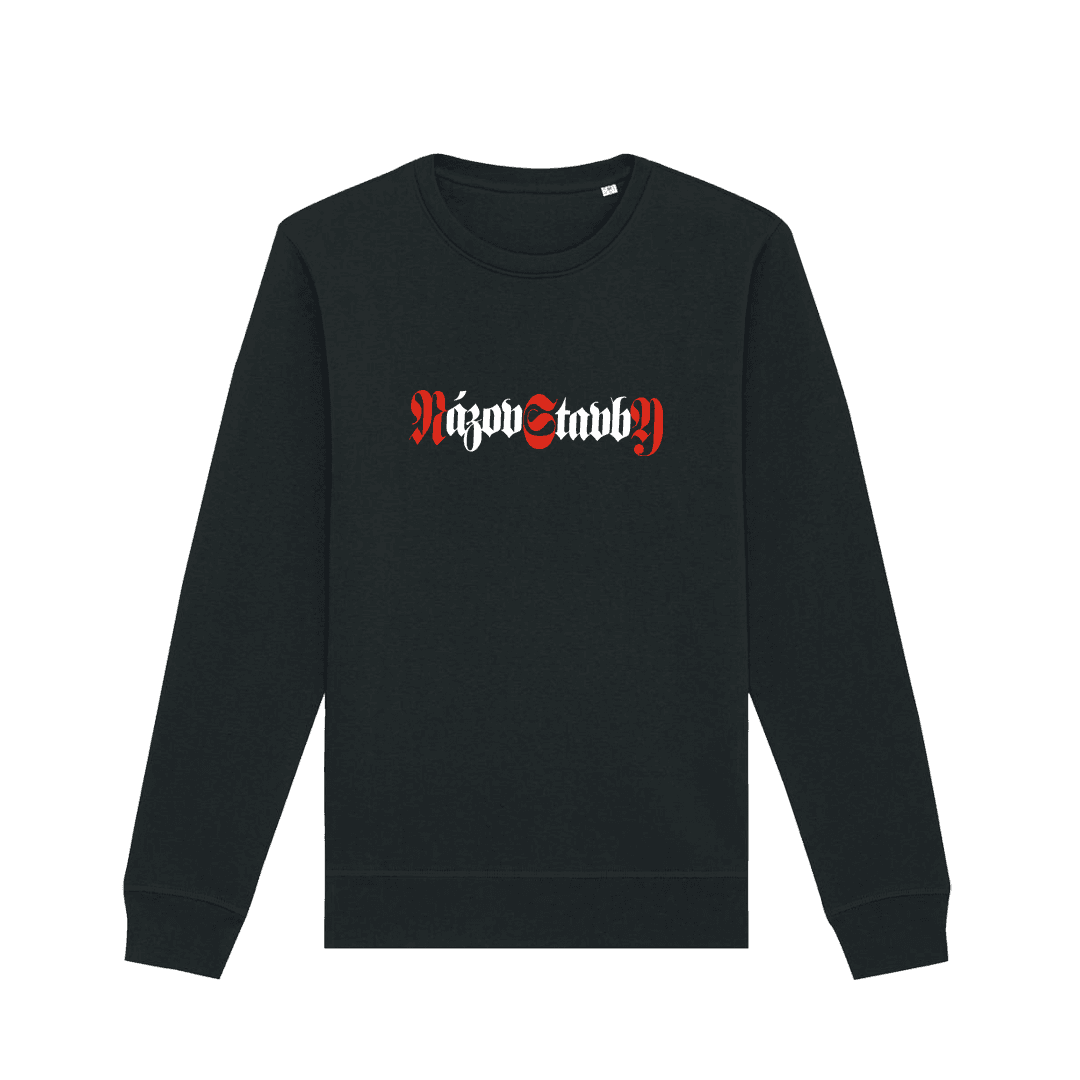 Crewneck Názov Stavby - Názov Stavby, Unisex,Čierna,S