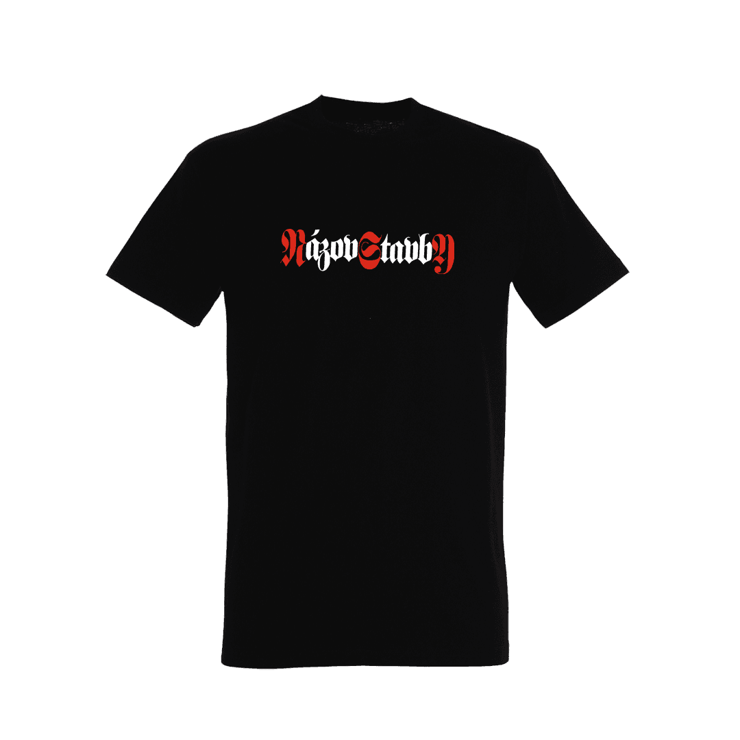 Tričko Názov Stavby - Názov Stavby, unisex,Čierna,M 1
