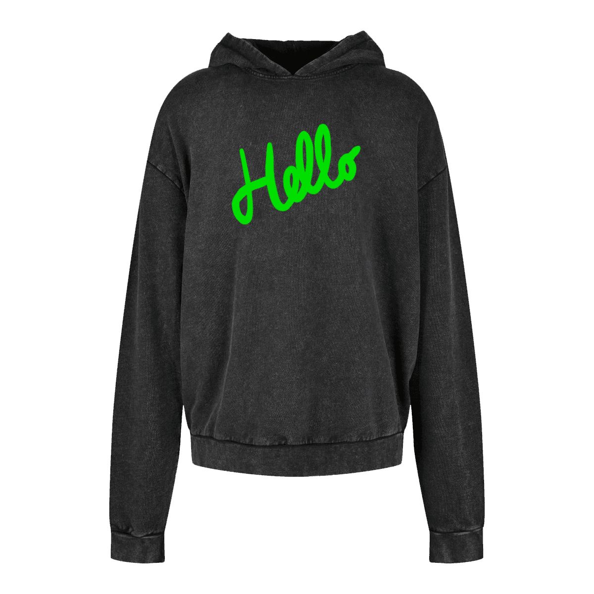 Mikina Nerieš - Green Hello Premium Hoodie, Unisex,Čierna,L 1