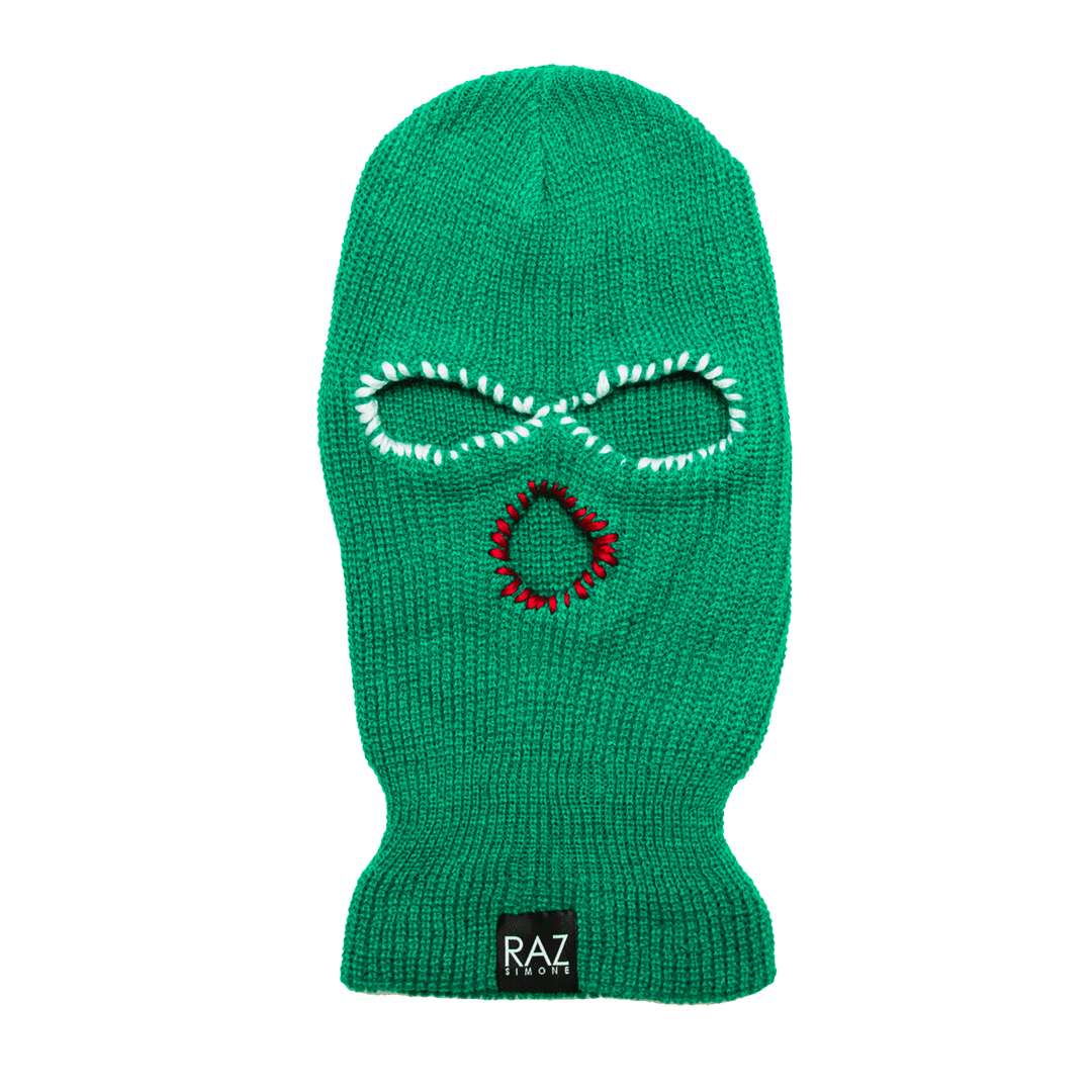 Kukla RAZ SIMONE - Green Christmas Skimask / Beanie 1