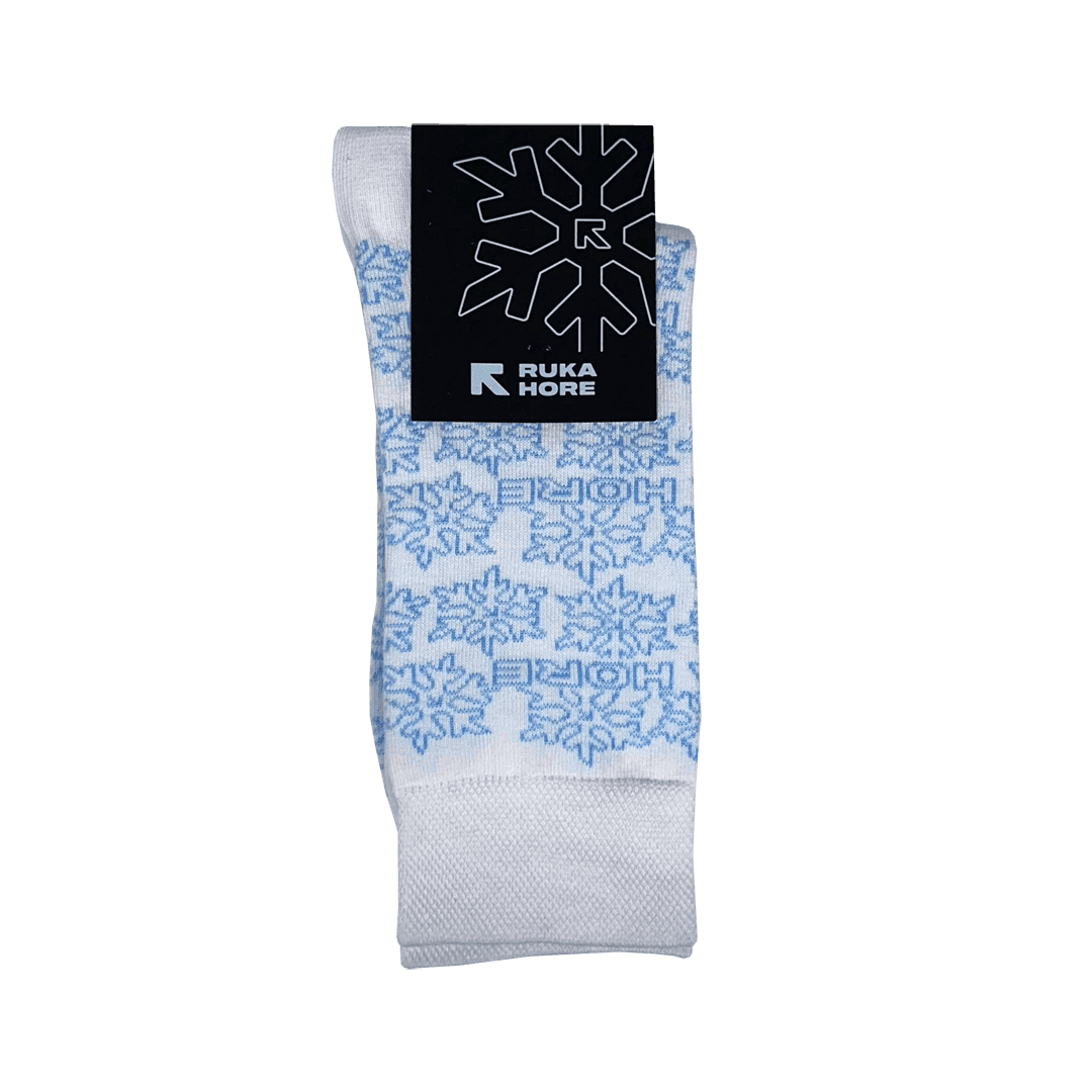 Ponožky Ruka Hore - Snowflake, Unisex,Biela,43-46 1