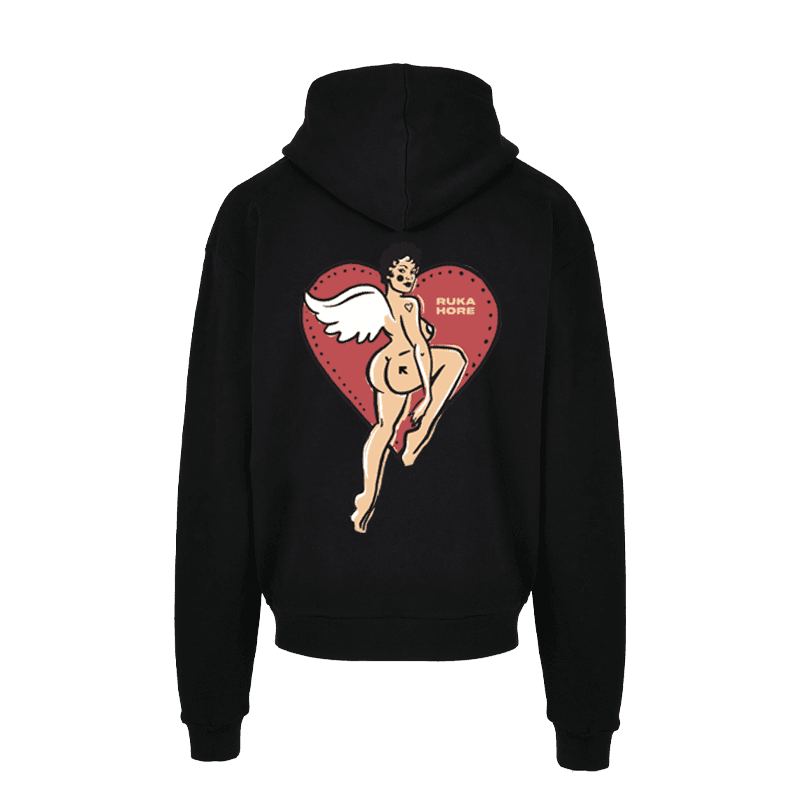Mikina Ruka Hore - Amor, Unisex,Čierna,M