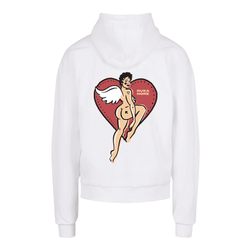 Mikina Ruka Hore - Amor, Unisex,Biela,S