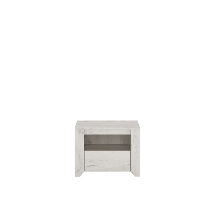 KONDELA Angel Typ 95 1S nočný stolík biela / craft 1