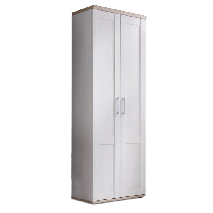KONDELA Provensal 2D šatníková skriňa biela / dub san remo 1