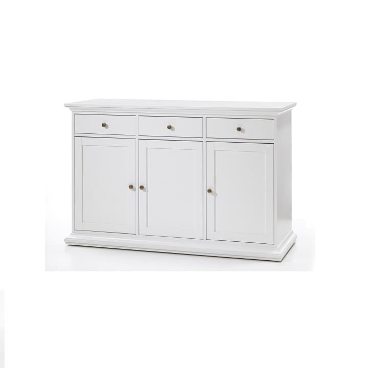 KONDELA Paris 79853 trojdverová komoda biela 1