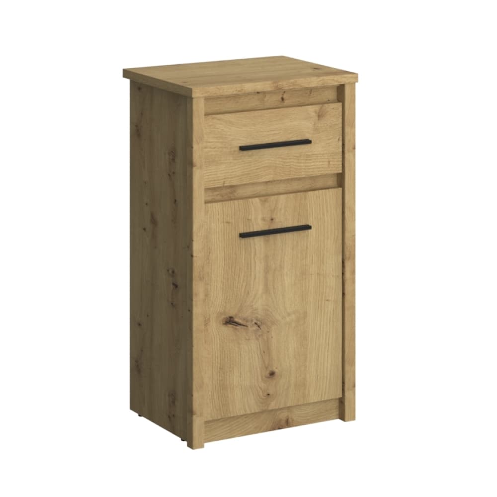 KONDELA Airon 1D1S jednodverová komoda so zásuvkou dub artisan 1