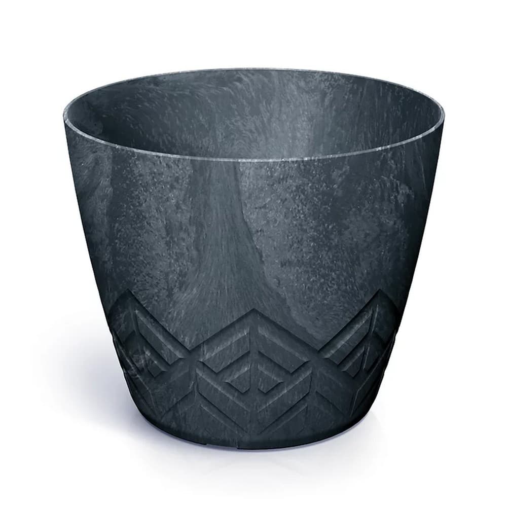 DARE120E-S433 plastový kvetináč 11,9 cm antracit 1