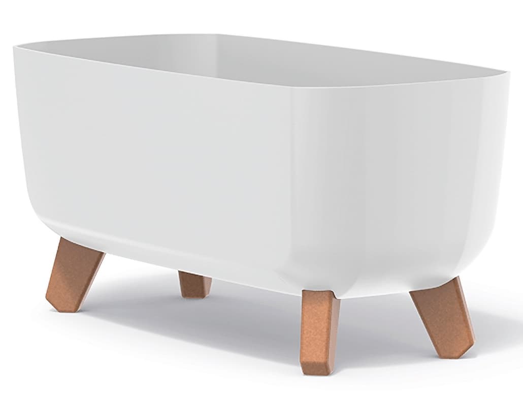 NABBI DGCL400 plastový kvetináč na nožičkách 39 cm biela 1