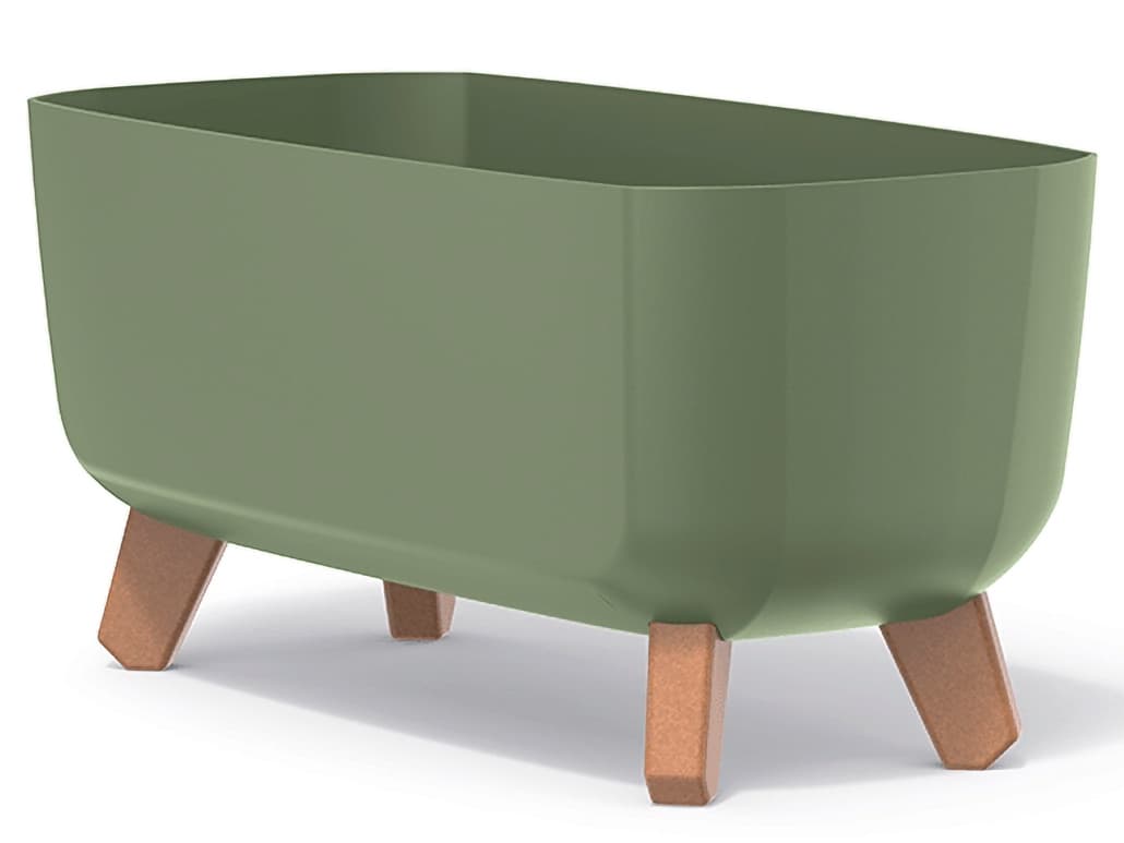 NABBI DGCL400 plastový kvetináč na nožičkách 39 cm zelená 1