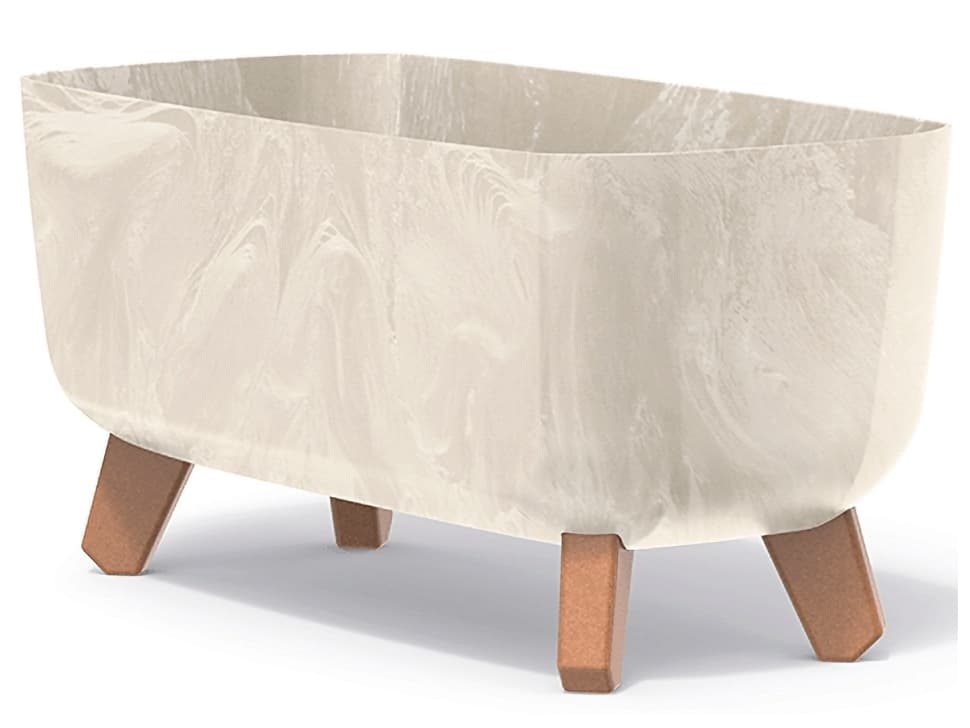 NABBI DGCL400E plastový kvetináč na nožičkách 39 cm krémová 1