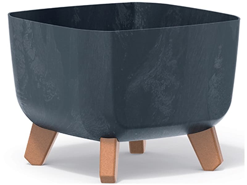 NABBI DGQL240E plastový kvetináč na nožičkách 24 cm antracit 1