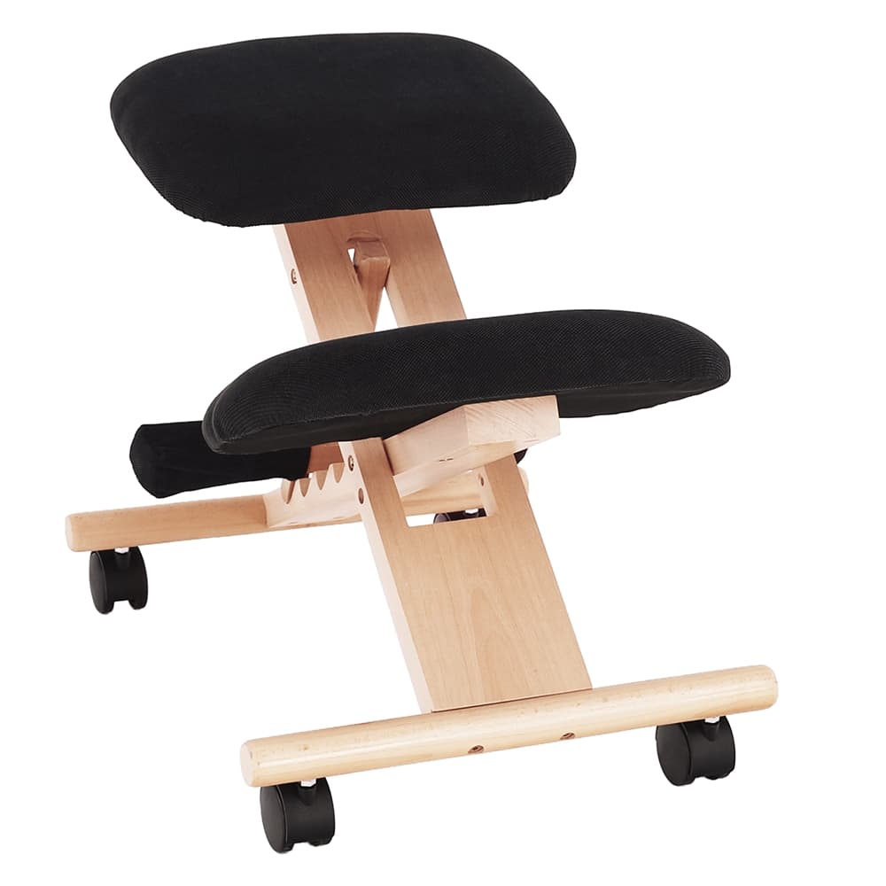 KONDELA Groco ergonomická kľakačka čierna / buk 1
