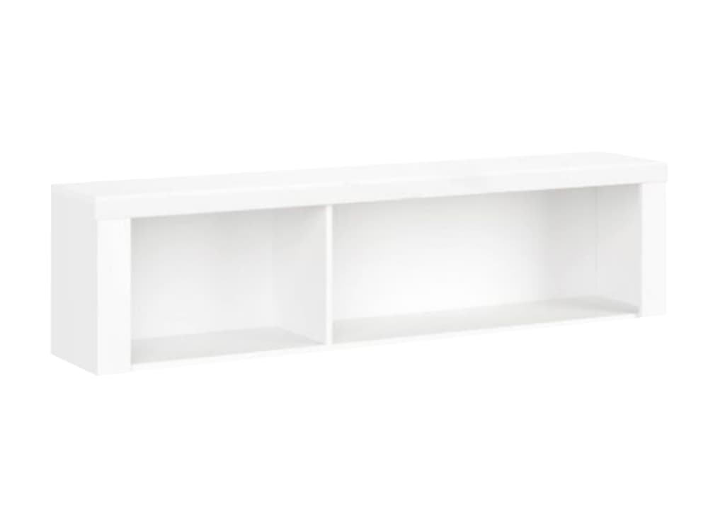 KONDELA Lindy 160 polica biely lesk 1
