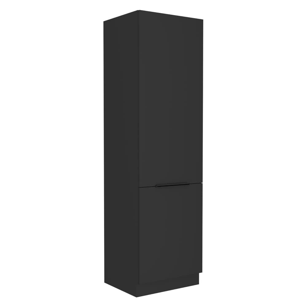 KONDELA Siber 60 DK-210 2F potravinová skriňa čierna 1